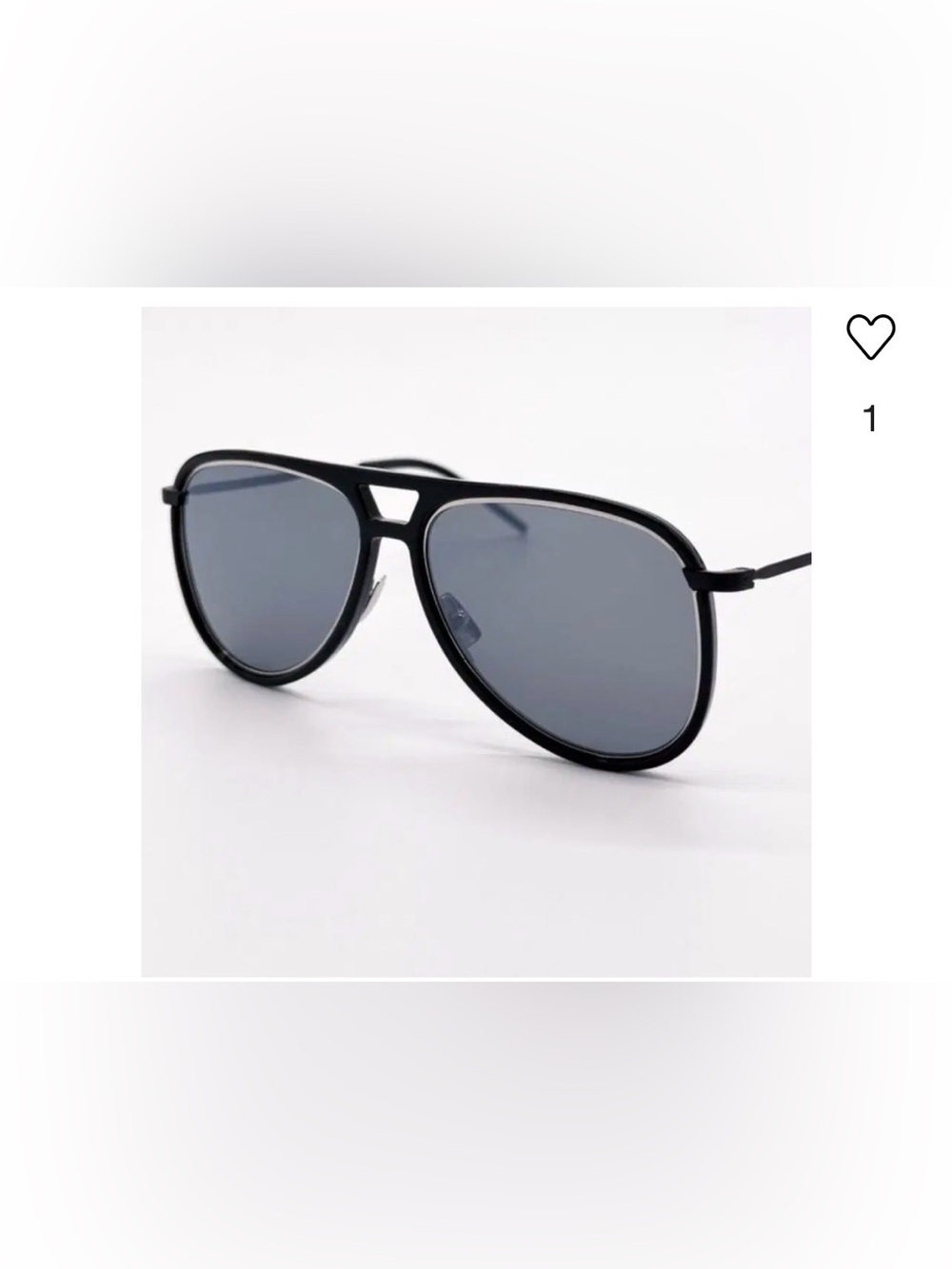 Saint Laurent Black Frame Sunglasses with Gray Lenses